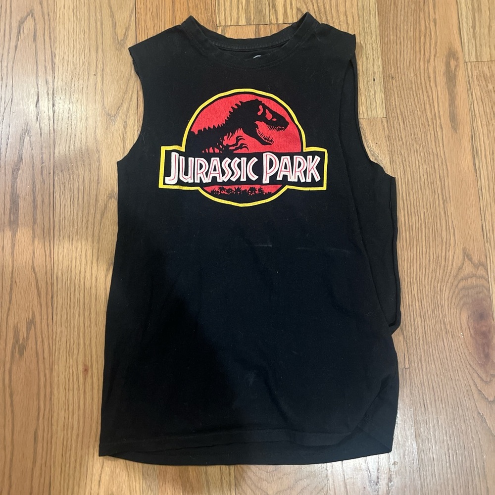 Jurassic Park Black Sleeveless Men's Tank Top